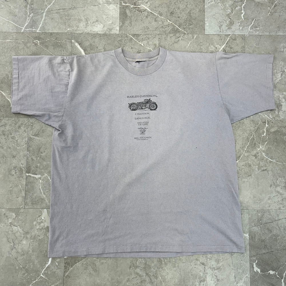 90s Vintage Harley Davidson Graphic Tee Mens XL Tradition San Diego Short Sleeve